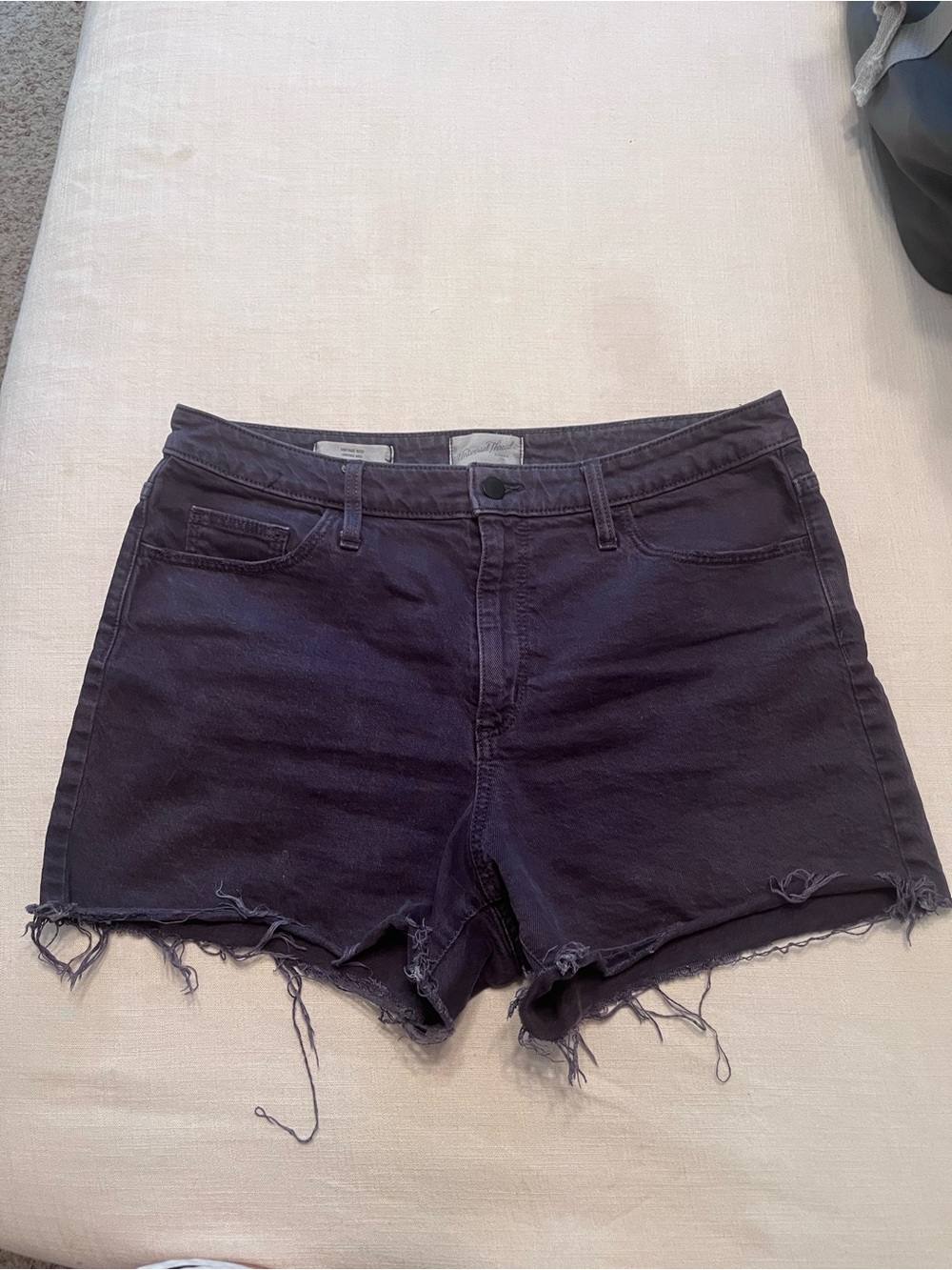 Universal Thread Black Frayed Hem High-Rise Denim Shorts